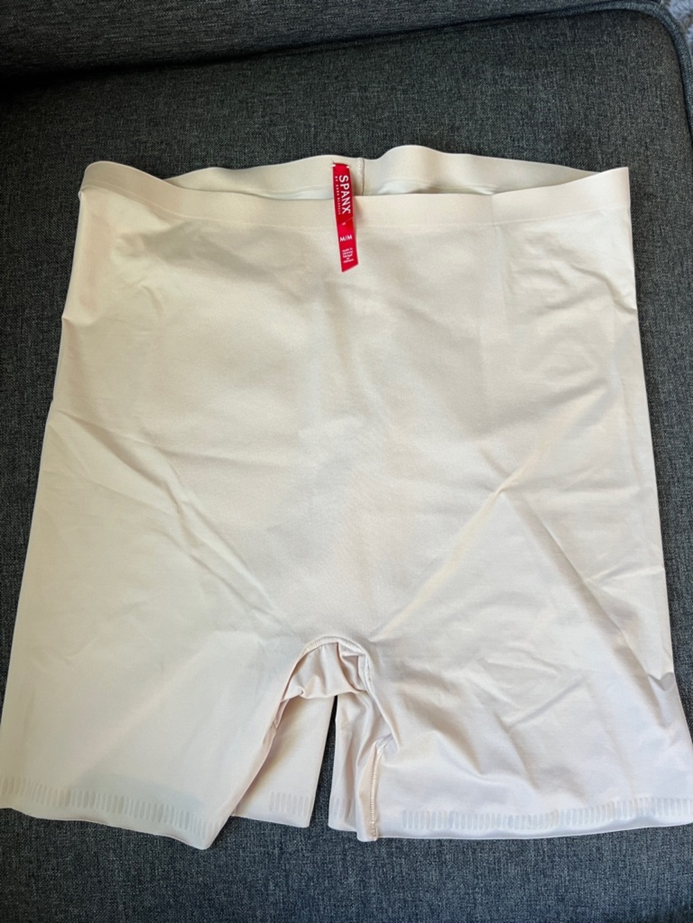 SPANX Light Nude High-Rise Mid-Thigh Shaping Shorts